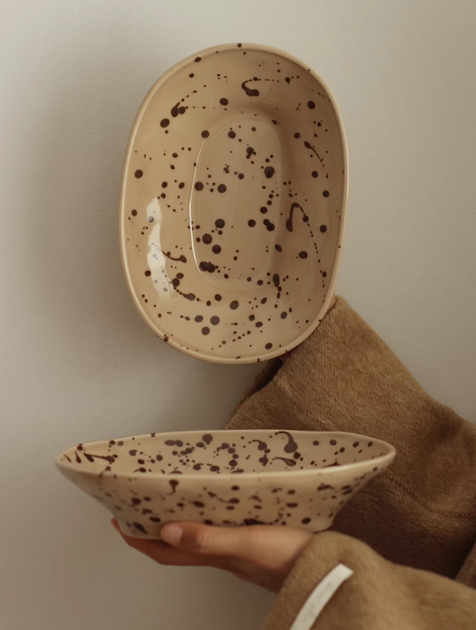 Nordic Ink-Glaze Soup & Rice Bowl with Lid