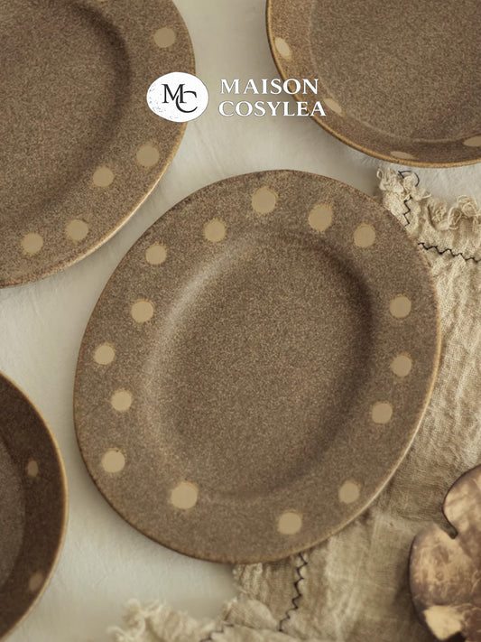 Wabi-Sabi Japanese Vintage Ceramic Breakfast & Dessert Plates