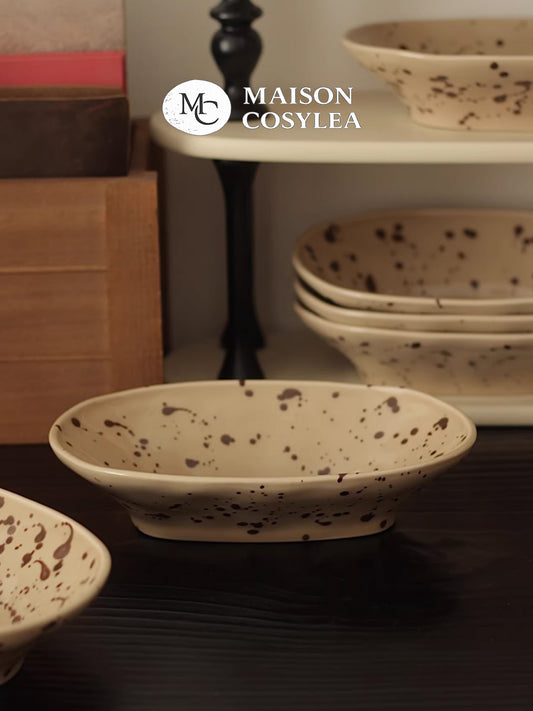 Nordic Ink-Glaze Soup & Rice Bowl with Lid