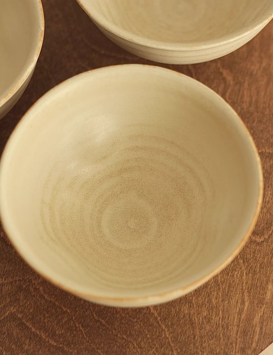 Handmade Japanese Minimalist Textured Rice & Salad Bowl