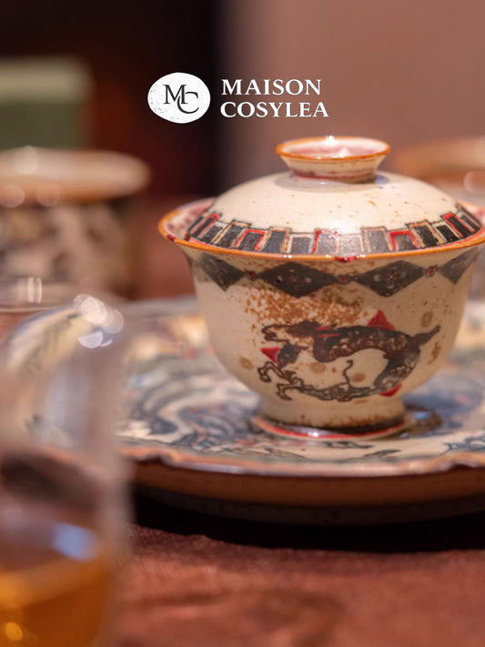 Handcrafted High-End Blue & White Covered Tea Bowl