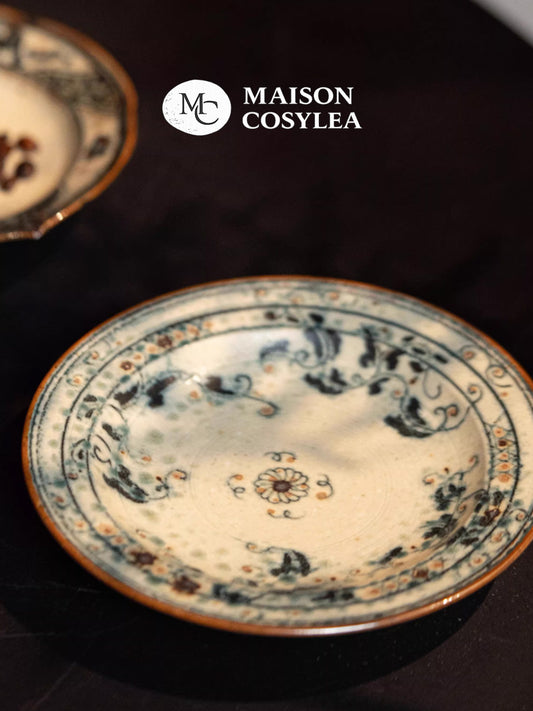 Scrollwork Tea Tray – Jingdezhen Rustic Wabi-Sabi Luxury Dinnerware